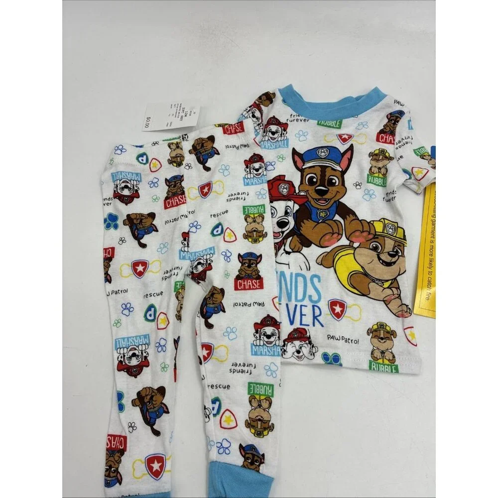 Spin Master Paw Patrol Baby Boy Pajamas 12M Chase Skye Marshall 2 Pc Sleepwear